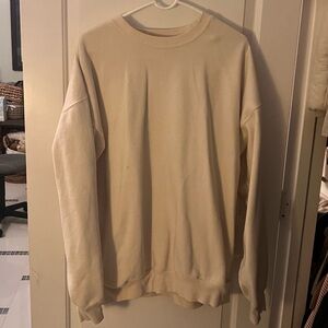 Brandy Melville Cream Crewneck Sweater
